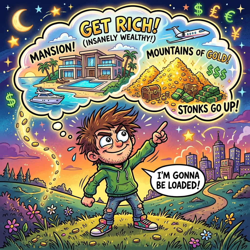 Character dreaming of trillions